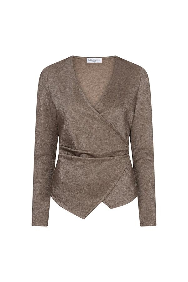 Lofty Manner Top Jori wrap taupe