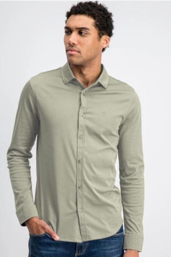 Gabbiano Poplin shirt stone wash Heren