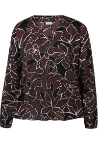 Ze-Ze Blouse Imane print chokolade