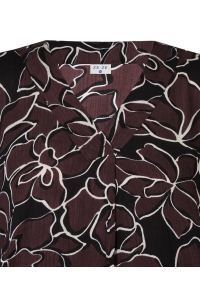 Ze-Ze Blouse Imane print chokolade