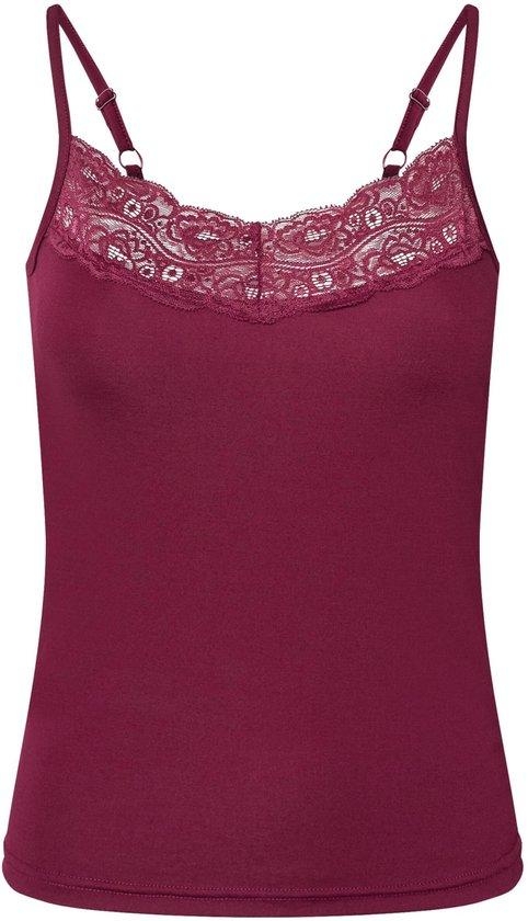 Sisters Point Top spaghetti kant bordeaux