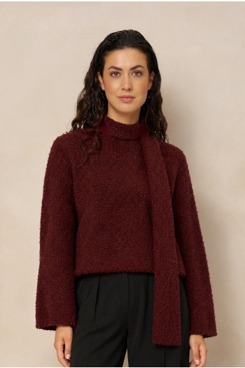 Lofty Manner dames pullover burgundy Jumper Kira