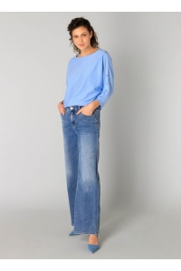 Yest Rabea 32 inch Broek denim stone wash blu