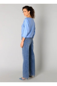 Yest Rabea 32 inch Broek denim stone wash blu