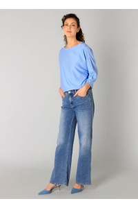 Yest Rabea 32 inch Broek denim stone wash blu