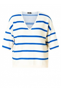 Yest Raine Pullover beige/cobalt