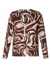 Yest Raissa Essential Blouse dark bordeaux/multi