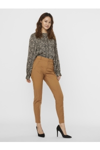 Vero Moda VMVICTORIA MR ANTIFIT ANKLE PANTS C: tobacco brown
