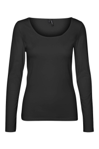 Vero Moda VMMAXI MY LS SOFT UNECK NOOS black