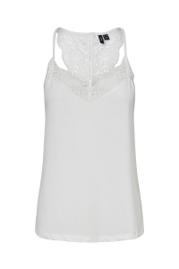 Vero Moda VMANA S/L LACE TOP NOOS snow white