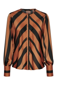Vero Moda VMEKTA L/S SHIRT WVN GA auburn/black stripes