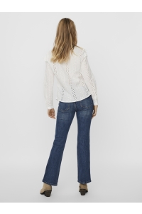 Vero Moda VMNORA L/S SHIRT NOOS snow white
