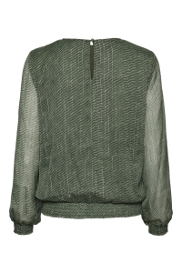 Vero Moda VMNETTA L/S O-NECK SMOCK TOP EXP laurel wreath/netta aop
