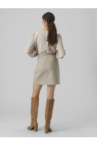 Vero Moda VMFORTUNEALLISON HW SHORT SKIRT GA : silver mink/melange