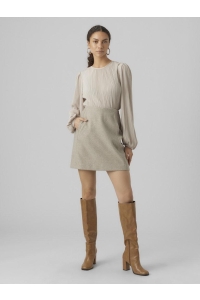 Vero Moda VMFORTUNEALLISON HW SHORT SKIRT GA : silver mink/melange