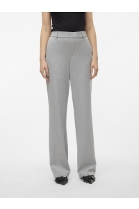 Vero Moda VMMAYA MW STRAIGHT SOLID PANT NOOS light grey melange