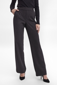 Vero Moda VMMAYA MW STRAIGHT SOLID PANT NOOS dark grey melange