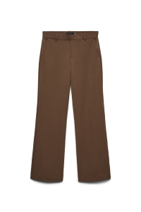 Vero Moda VMMAYA MW STRAIGHT SOLID PANT NOOS cocoa brown