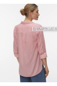 Vero Moda VMBEAUTY SS TOP WVN GA NOOS coral paradise