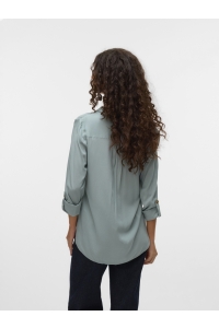 Vero Moda VMBUMPY L/S SHIRT NEW WVN NOOS gray mist