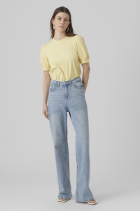 Vero Moda VMKERRY 2/4 O-NECK TOP VMA JRS NOO: lemon meringue