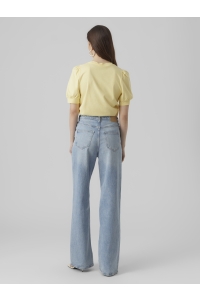Vero Moda VMKERRY 2/4 O-NECK TOP VMA JRS NOO: lemon meringue