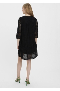 Vero Moda VMHONEY LACE 3/4 V-NECK TUNIC WVN G: black/flower lace