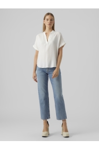 Vero Moda VMBEAUTY SS TOP WVN GA NOOS snow white