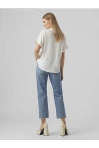 Vero Moda VMBEAUTY SS TOP WVN GA NOOS snow white