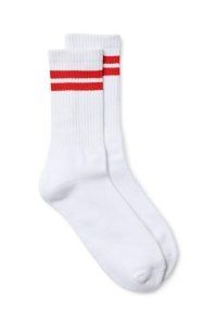 Vero Moda VMMEL STRIPE SPORTY SOCKS NOOS snow white/fiery red