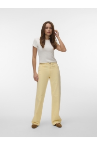 Vero Moda VMTESSA HR WIDE JEANS COLOR GA NOOS mellow yellow