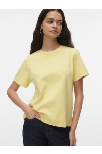 Vero Moda AWNAIMA SS O-NECK T-SHIRT NOOS lemon meringue