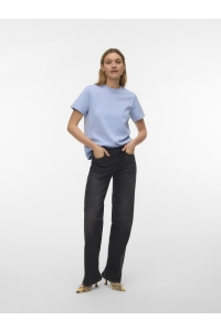 Vero Moda AWNAIMA SS O-NECK T-SHIRT NOOS brunnera blue