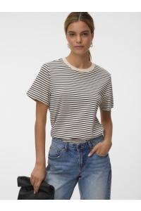 Vero Moda AWJADA NAIMA SS O-NECK T-SHIRT NOOS birch/night sky