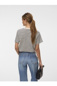 Vero Moda AWJADA NAIMA SS O-NECK T-SHIRT NOOS birch/night sky