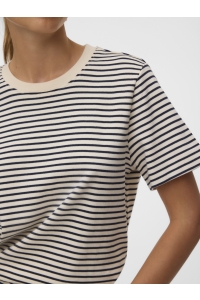 Vero Moda AWJADA NAIMA SS O-NECK T-SHIRT NOOS birch/night sky