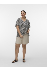 Vero Moda VMCMENNY SS TOP WVN GA CUR birch/camille