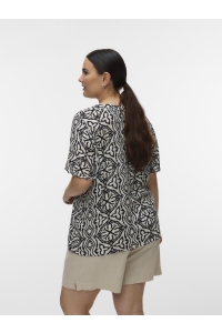 Vero Moda VMCMENNY SS TOP WVN GA CUR birch/camille