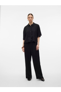 Vero Moda VMLINN 2/4 SHORT SHIRT WVN NOOS black