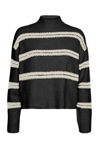 Vero Moda VMDAZZLE LS HIGHNECK PULLOVER GA BO: black/w. birch