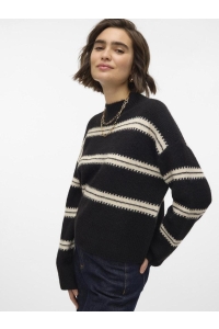 Vero Moda VMDAZZLE LS HIGHNECK PULLOVER GA BO: black/w. birch