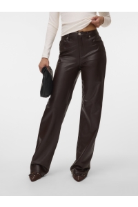 Vero Moda VMTESSA HR WIDE PL PANTS NOOS chocolate torte