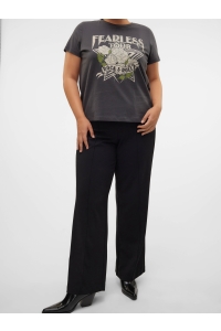 Vero Moda curve VMCBECKY HW WIDE PULL ON PANT NOOS : black