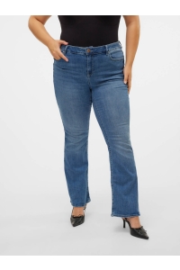 Vero Moda VMCFLASH MR FLARED JEANS LI347 CUR : medium blue denim