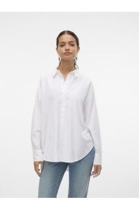 Vero Moda VMFANNI LS SHIRT WVN GA NOOS bright white