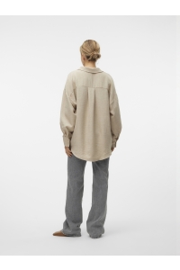 Vero Moda VMMELANEY QUEENY LS SHIRT WVN NOOS overcast/melange