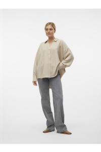 Vero Moda VMMELANEY QUEENY LS SHIRT WVN NOOS overcast/melange