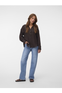 Vero Moda VMMELANEY QUEENY LS SHIRT WVN NOOS chocolate torte