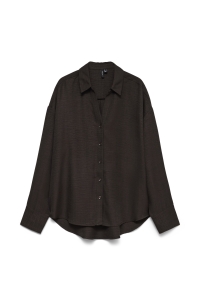 Vero Moda VMMELANEY QUEENY LS SHIRT WVN NOOS chocolate torte