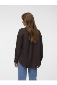 Vero Moda VMMELANEY QUEENY LS SHIRT WVN NOOS chocolate torte